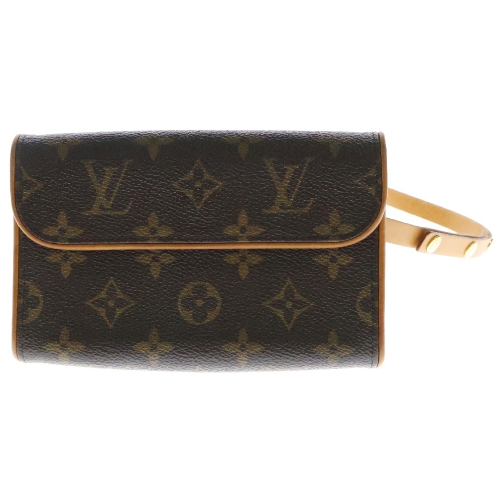 LOUIS VUITTON ルイヴィトン モノグラム ポシェットフロランティーヌ レザー ウエストバッグ ボディバッグ ブラウン M51855拍卖