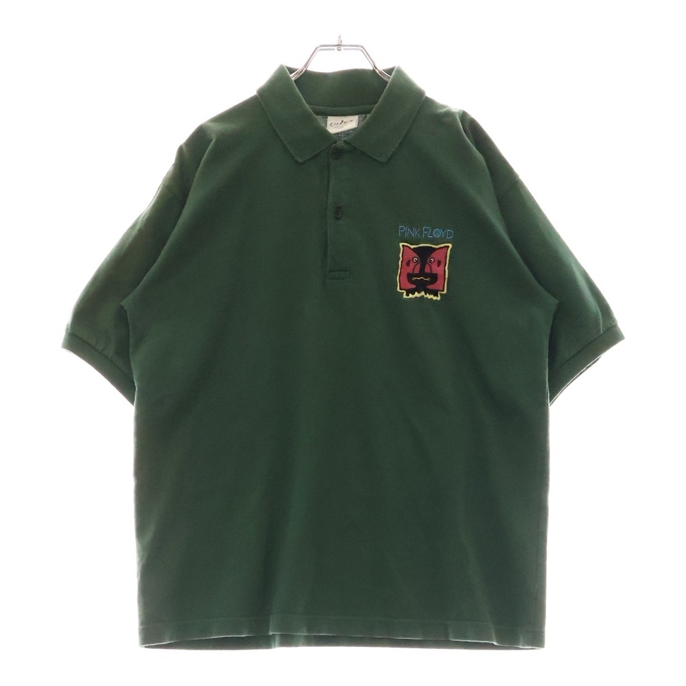 VINTAGE ヴィンテージ 90s PINK FLOYD EMBROIDERY POLO SHIRT ピンクフロイド 刺繍 ポロシャツ 半袖シャツ グリーン拍卖