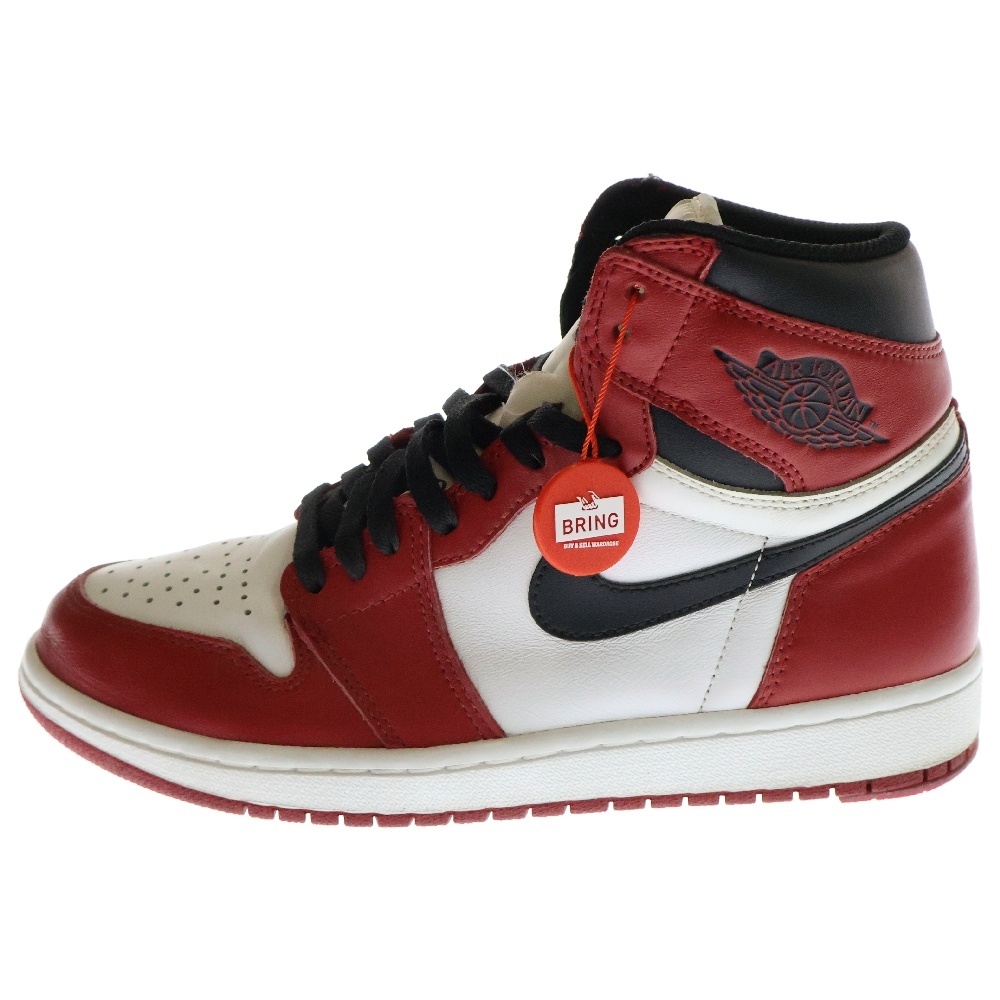 NIKE【観賞用 2015年製】AIR JORDAN 1 RETRO HIGH CHICAGO 555088-101 エアジョーダン1 シカゴ ハイスニーカー レッド/ホワイト US9/27.0cm拍卖