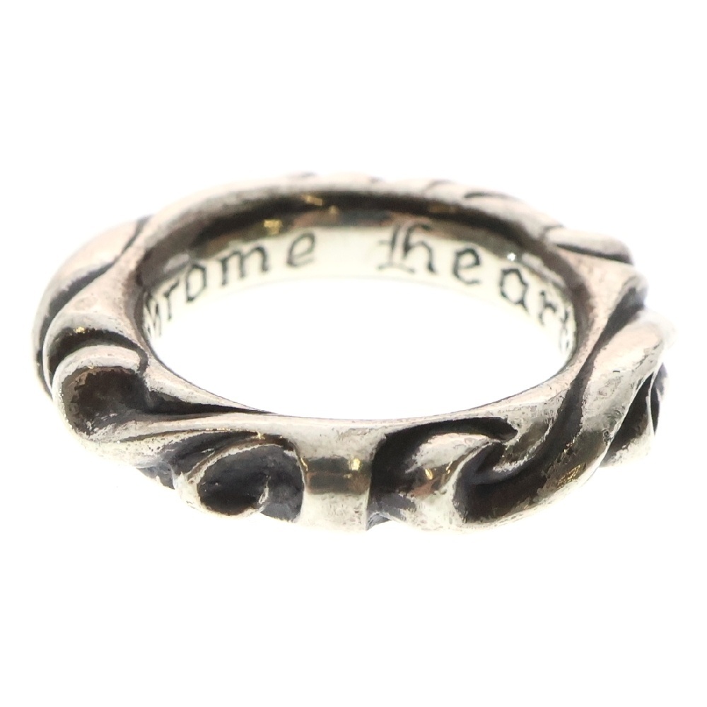 CHROME HEARTS クロムハーツ SCRL BAND スクロールバンド リング シルバー BCA351拍卖