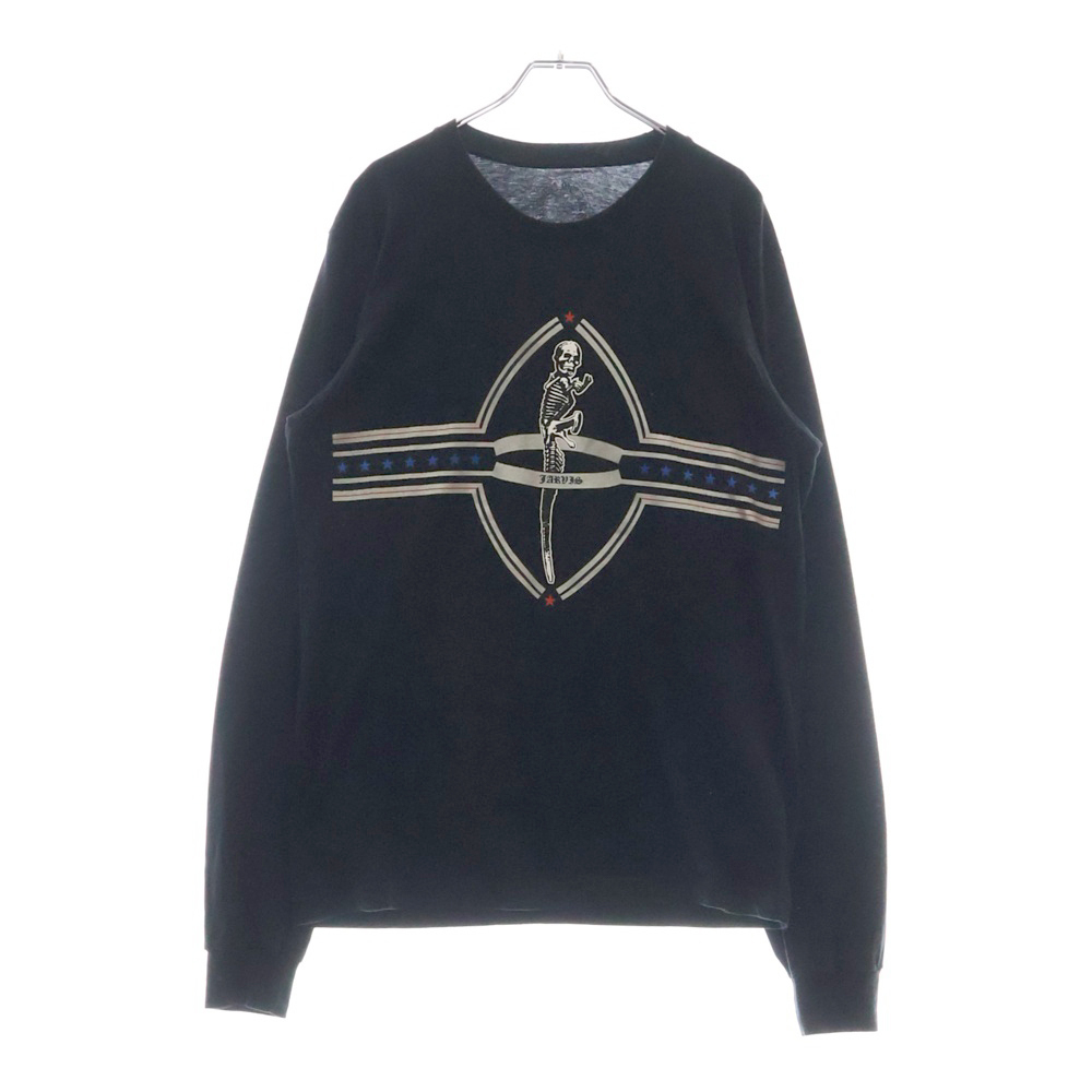 CHROME HEARTS クロムハーツ FOTI JARVIS フォティ ジャービス 長袖ロンT カットソー フロントプリント ブラック拍卖