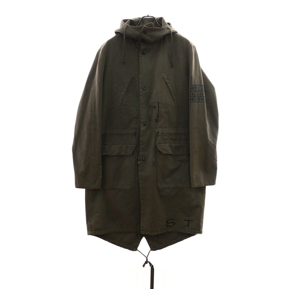 RAF SIMONS ラフシモンズ 03AW CLOSER期 Peter Saville DAZZLE SHIPS OMDパッチ ボアライナー付きモッズコート カーキ アーカイブ拍卖