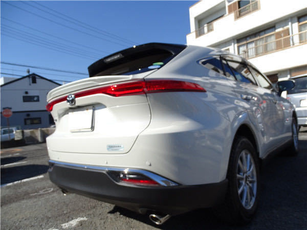 商品製造工場紹介動画付き トヨタハリアー80系 MXU80 MXU85系リアスポイラーミドルスポイラー 純正パール 070 塗装済貼り付け装着拍卖