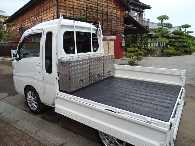 動画付 軽トラック ステンレス 工具箱 道具 ツールボックス スーパーキャリィ ハイゼットジャンボ アクティ NT100クリッパー サンバー3扉鍵拍卖