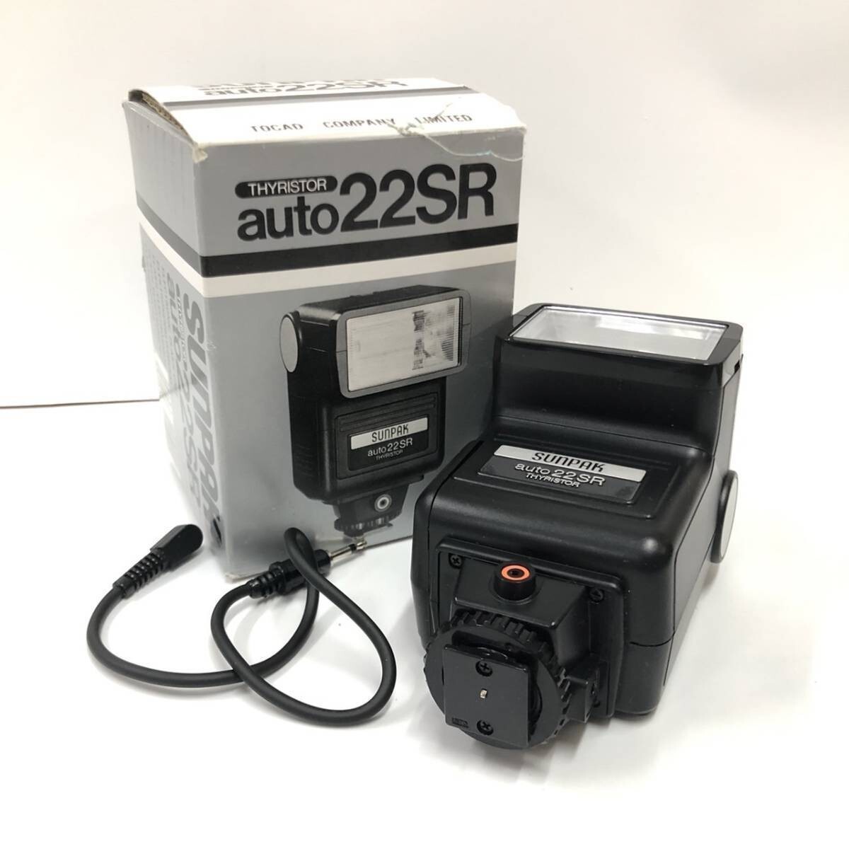 N)★SUNPAK auto22SR ライト THYRISTOR カメラアクセサリー ケース付き 箱付き ストロボフラッシュ★ NI3027拍卖