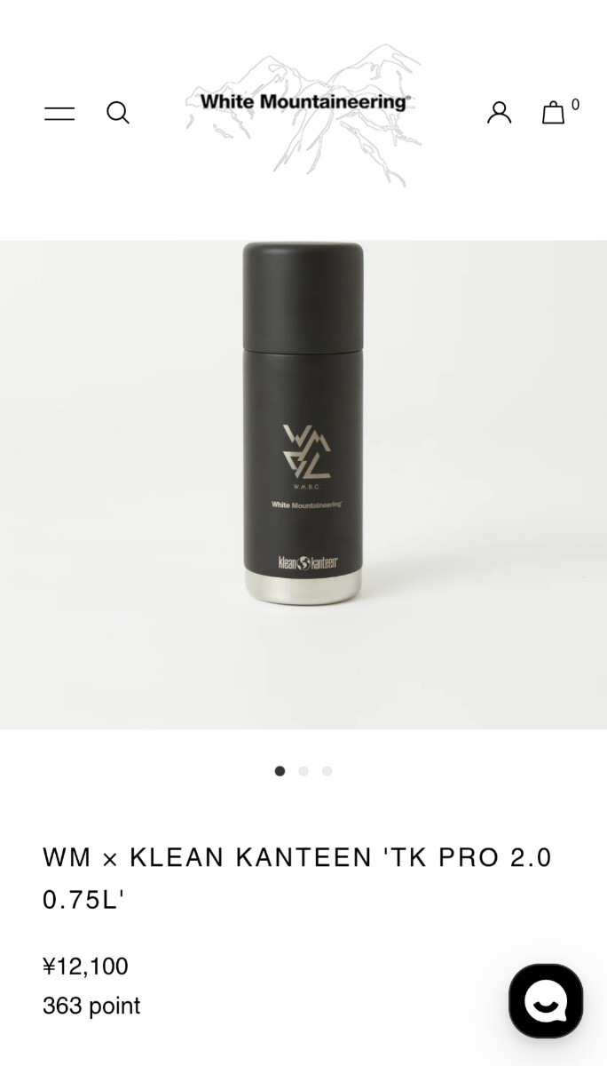 White Mountaineering Klean Kanteen拍卖