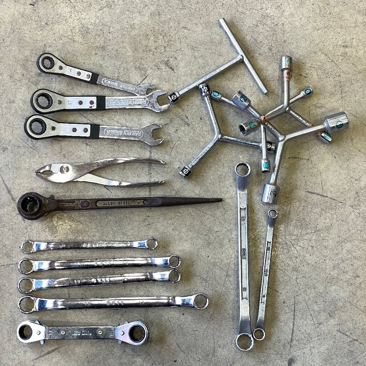 ER-80 KDR AIGO RABOPEN Lobster SK11 両口 めがね コンビネーション レンチ 合計17点 中古拍卖