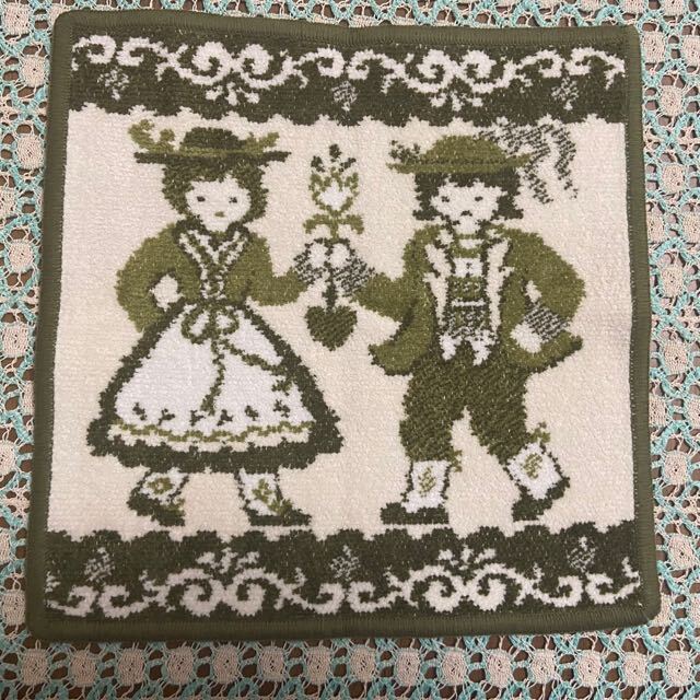 ♪新品 フェイラー FEILER タオルハンカチ Traditional Costumes1 緑 グリーン シュニール織拍卖