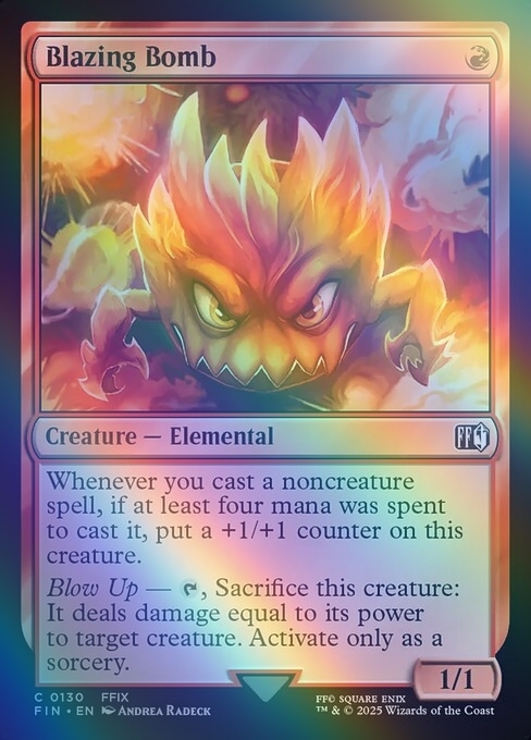 MTG ■赤/英語版■ 《(130)《猛火のボム/Blazing Bomb》★FOIL★ ファイナルファンタジー FIN 赤C拍卖