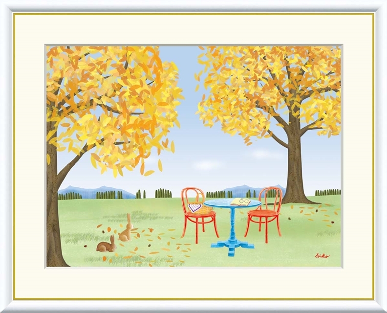 高精細デジタル額装版画 現代アート Mikoto 大きな木の風景 鈴木みこと (すずき みこと) 「 どんぐりの木 」 サイズ F6号拍卖