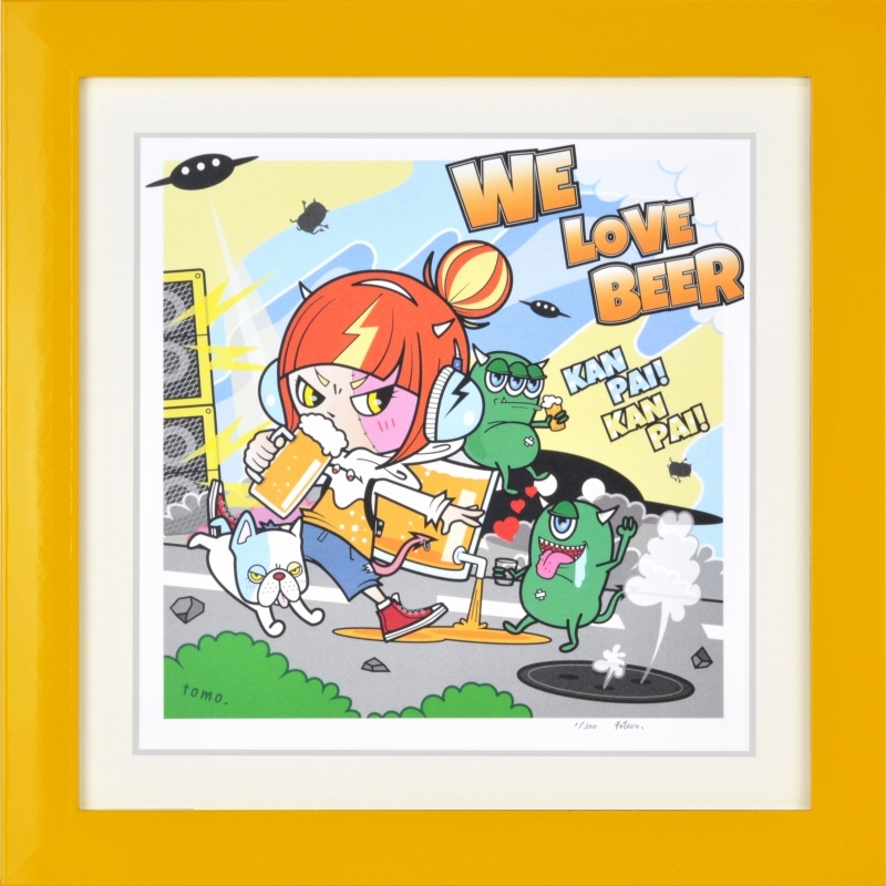 ジークレー版画 額装絵画 tomo. 「麦酒」 300角拍卖