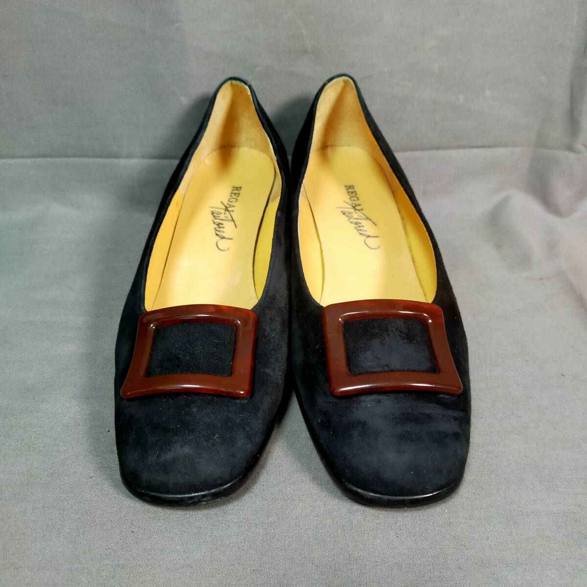 576/19 GJ71124 REGAL リーガル ヒール パンプス ブラックカラー スエード レザー サイズ23 レディースシューズ拍卖