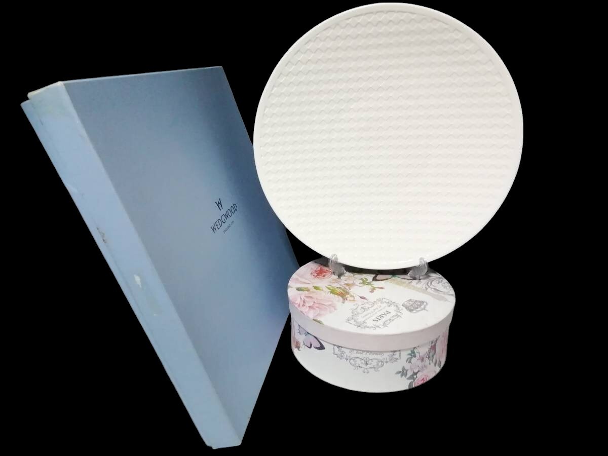33CM 新品未使用◇自宅保管 ウェッジウッド ナイトアンドデイ プレート WEDGWOOD ナイト&デイ 化粧箱付き拍卖