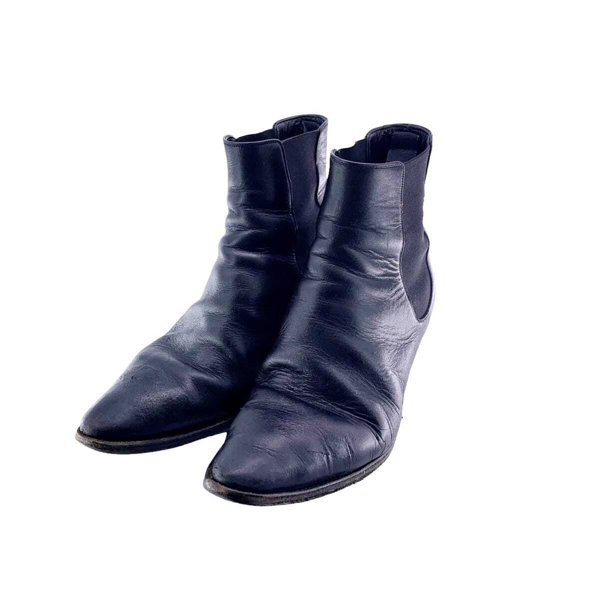 【中古】 CELINE セリーヌ ジャクノレザー チェルシー サイドゴアブーツ 黒 表記サイズ41 27cm メンズ 23008542 YM拍卖