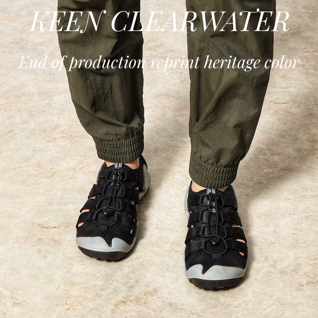 最値!新品!定16500円!生産終了!復刻ヘリテージカラー!水陸両用トレイルモデル!キーン クリア ウォーター スニーカー!ブラック!黒灰色 26.5拍卖
