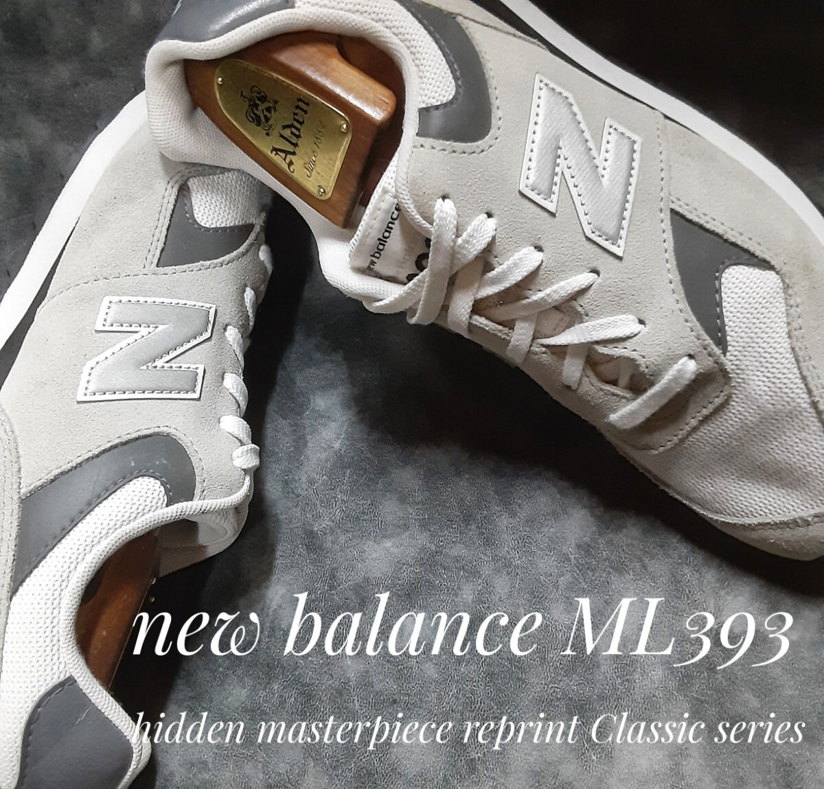 最値!隠れた名作!復刻クラシックシリーズ!コンチネンタルカラー!ニューバランス ML393高級ヌバックレザー スニーカー!グレー!灰色白 25cm拍卖