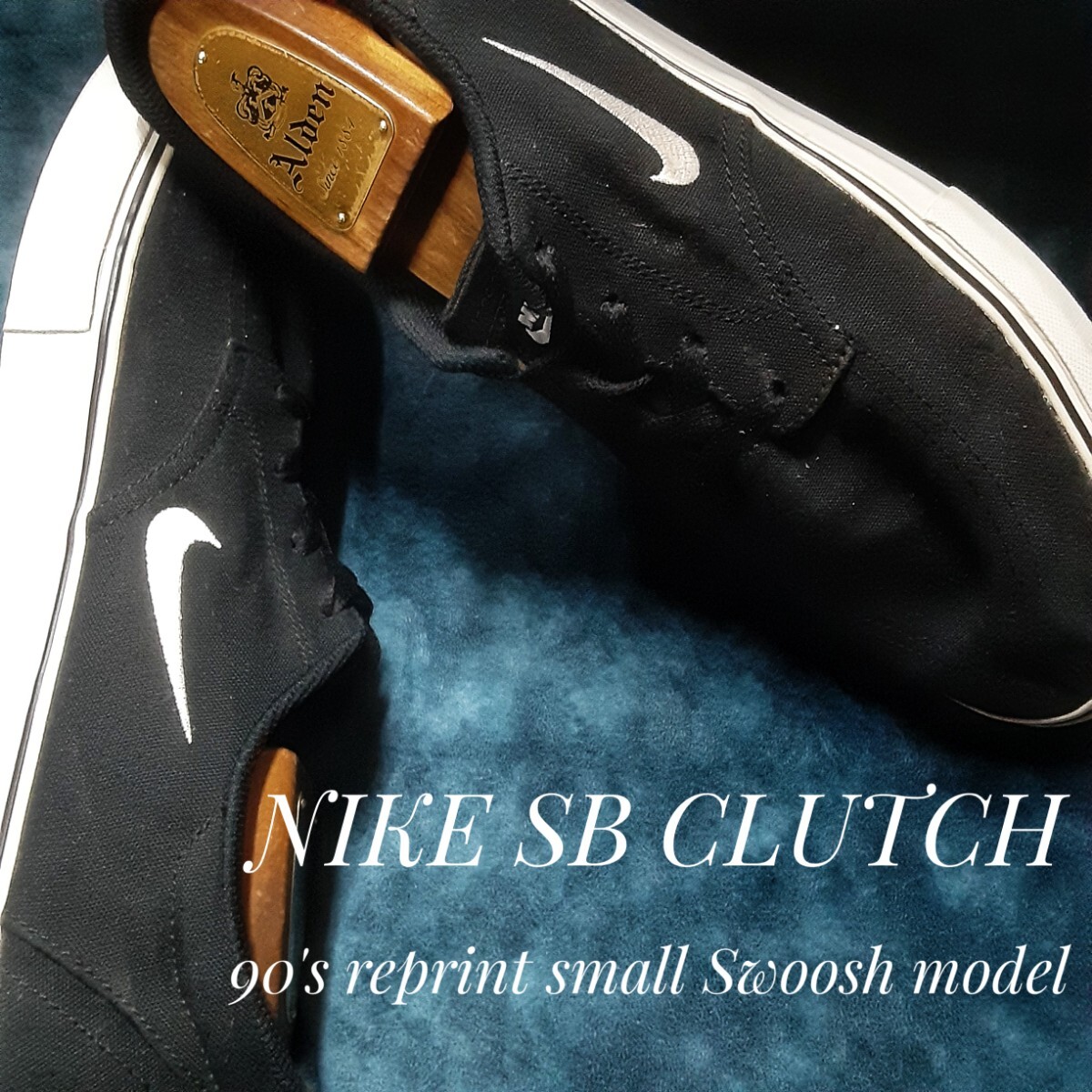 最値!17年製!名作ヘビーキャンバスマテリアル!90's復刻スモールスウォッシュ!ナイキ SB クラッチ高級スニーカー!ブラック!黒白 27cm拍卖
