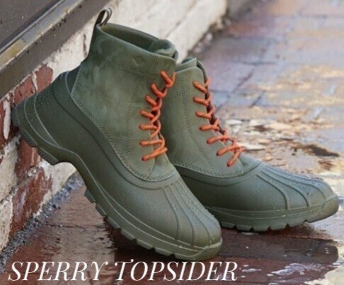 最値!新品!定9350円!ヴィンテージ再構築!米国デザイン!スペリートップサイダー 防水カウレザー ビーン ブーツ!名作マウントグリーン!27.5cm拍卖