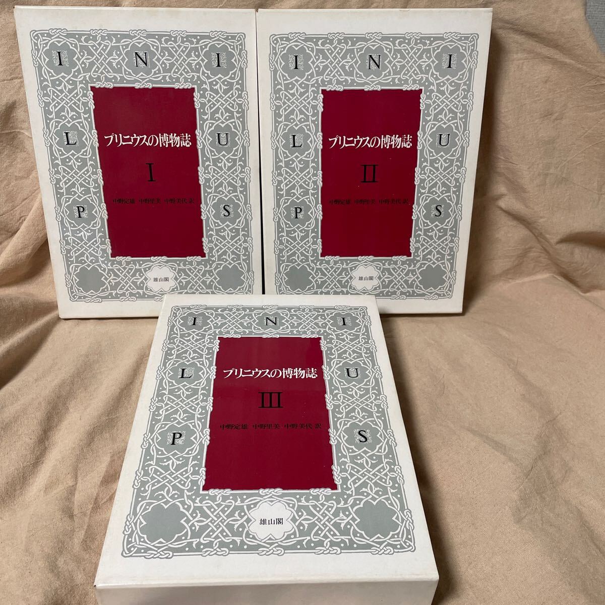 プリニウスの博物誌 ⅠーⅢ 全巻セット 3冊セット 中野定雄・中野里美・中野美代:訳 雄山閣 プリニウス 博物学 古代ローマ拍卖
