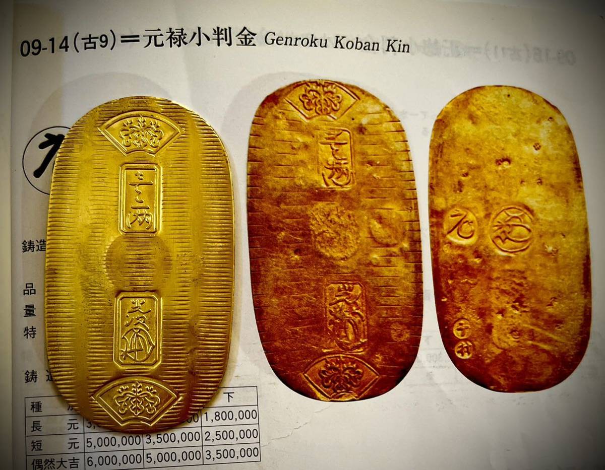 元禄小判金 アンティーク コレクション 小判 古銭 大判 古金 貨幣拍卖