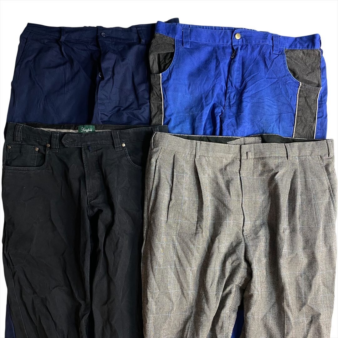 【1円スタート】 ボトムス 8着 アソート ブルックスブラザーズ トミー 他 ワーク スラックス チェックセット まとめ売り USED 古着 転売拍卖