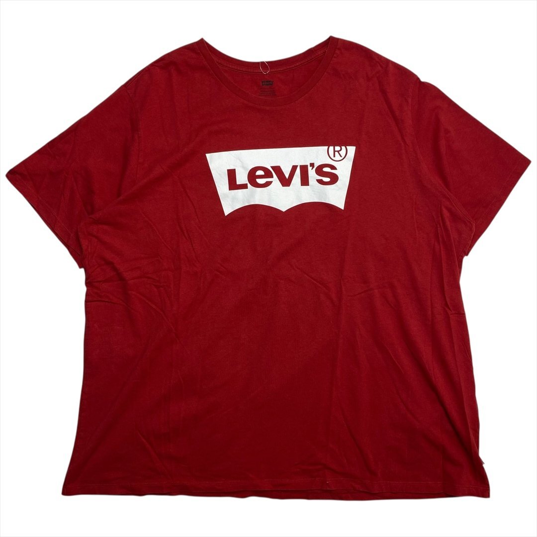 Vintage リーバイス 定番 ロゴ プリント Tシャツ 半袖 レッド LEVIS 古着 メンズ 3XL ビッグサイズ ゆるダボ ヴィンテージ ビンテージ拍卖