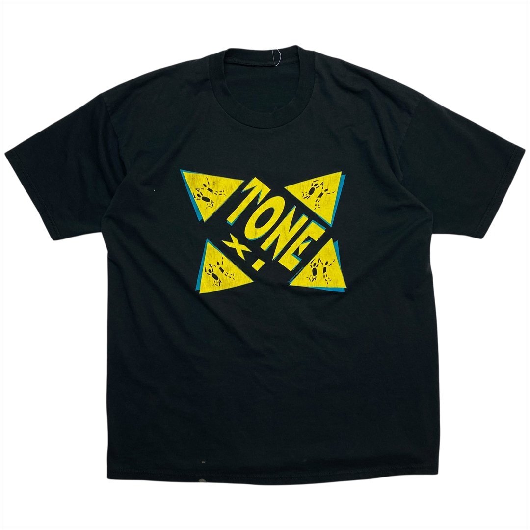 Vintage TONED UP & PROUD ロゴ Tシャツ 半袖 ブラック 古着 メンズ FREE ビッグサイズ タグレス ヴィンテージ ビンテージ拍卖
