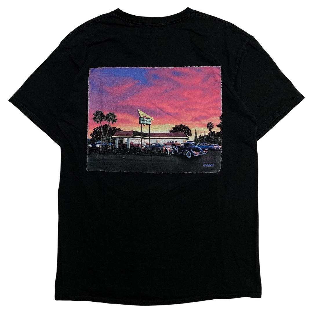 Vintage In-N-Out Burger ラスベガス MIKE RIDER プリント Tシャツ 半袖 ブラック 古着 メンズ M ヴィンテージ ビンテージ拍卖