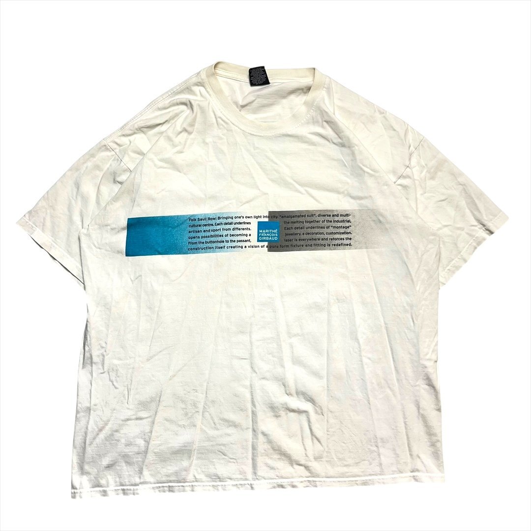 Vintage 90s-00s MARITHE FRANCOIS GIRBAUD オリジナリティ 多様性の価値 ロゴ Tシャツ 半袖 ホワイト 古着 メンズ L ヴィンテージ拍卖