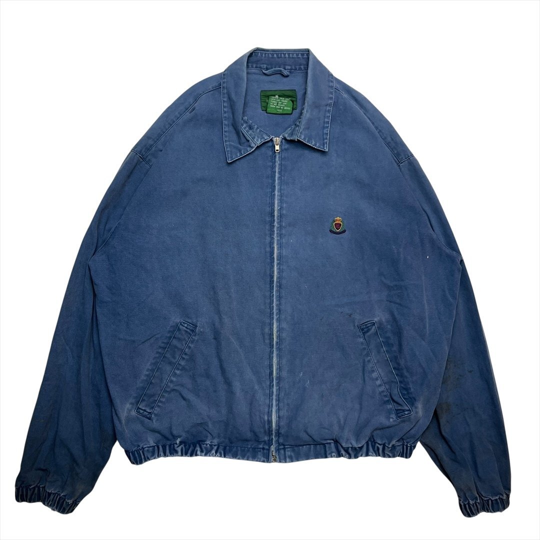 Vintage 90s Hunt Club ハントクラブ ハリントン ジャケット ネイビー 古着 メンズ M デニム スイングトップ ブルゾン ヴィンテージ拍卖