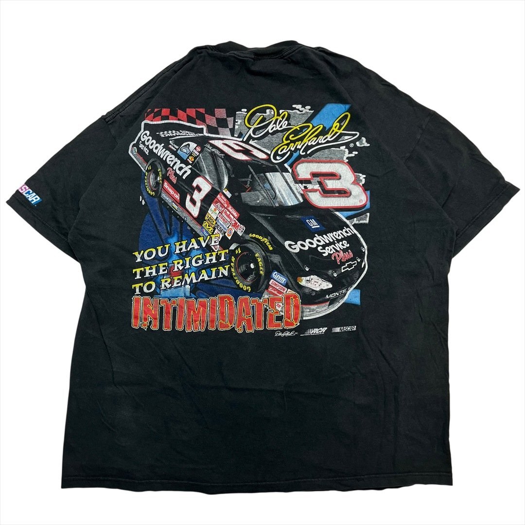 Vintage 90s-00s COMPETITORS VIEW NASCAR ナスカー デイル・アーンハート オマージュ Tシャツ 半袖 ブラック 古着 メンズ XL ヴィンテージ拍卖