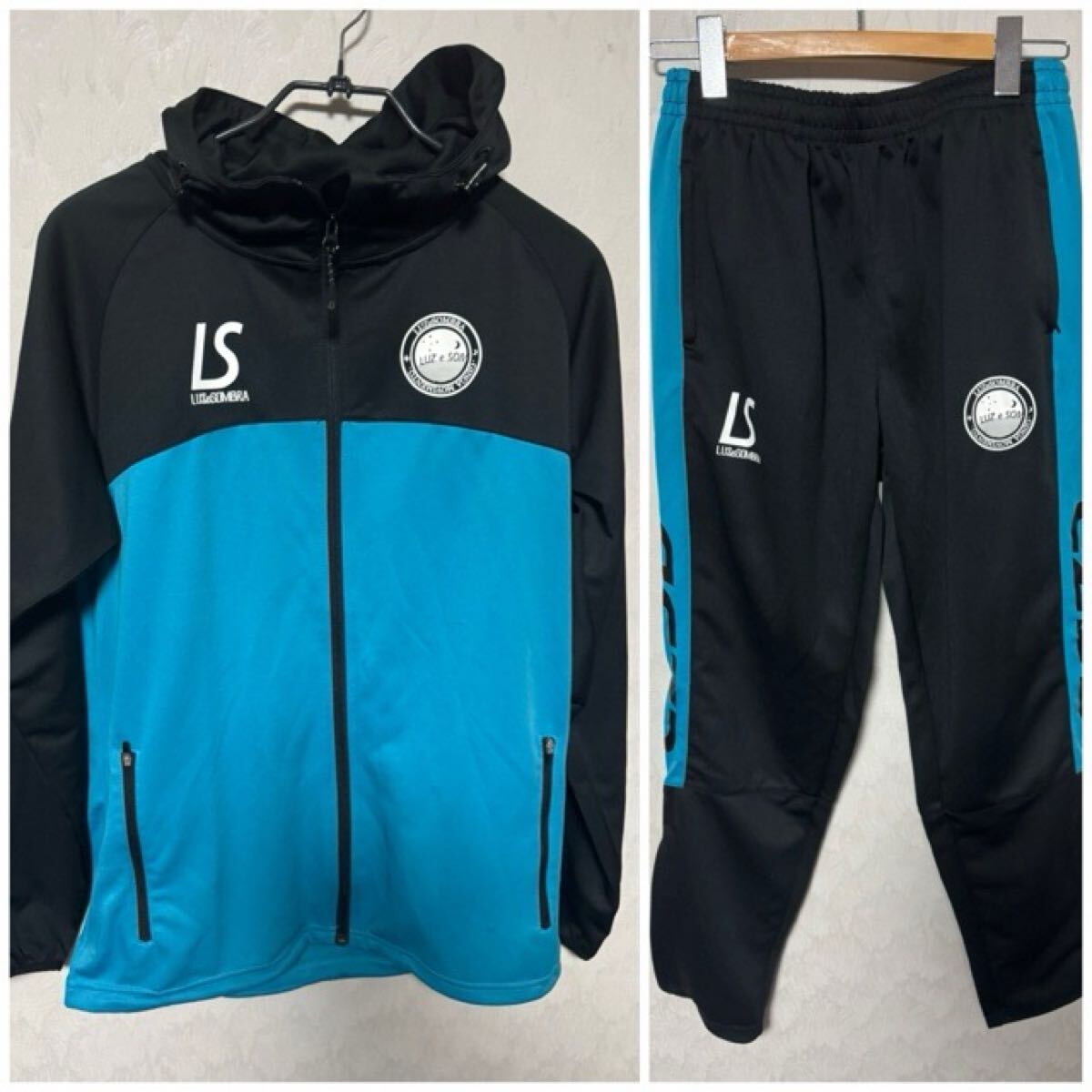 LS ルースイソンブラ セットアップ ジャージ Lサイズ 美品 ブラック ブルー拍卖