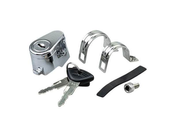 キジマ KIJIMA ヘルメットロック クランプ式 対応パイプ径:22.2mm / 25.4mm クロームメッキ 303-1625拍卖