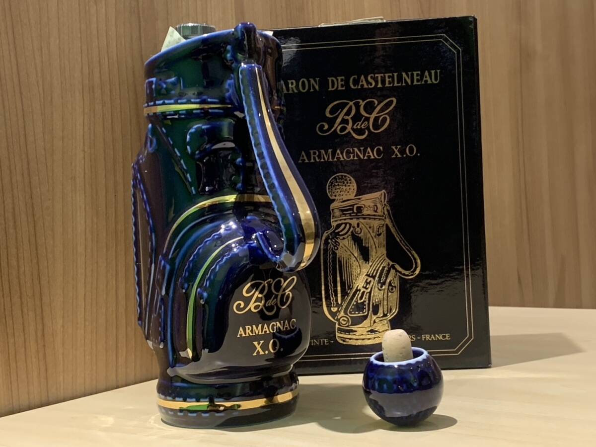 【未開栓|古酒】美品☆BARON DE CASTELNEAU バロン ド カステルノー XO 40% 700ml ゴルフバッグ リモージュ LIMOGES★彡拍卖
