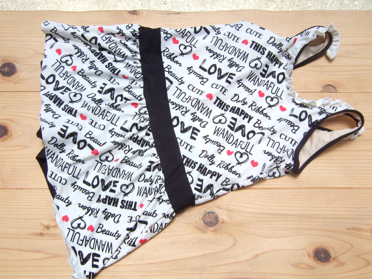 *美品!キッズ女の子ホワイトフリルワンピース水着150センチ(9)*拍卖