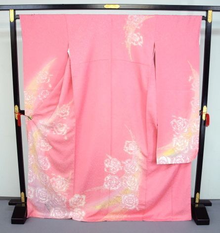 大幅値下げ 0273 御仕立て上がり 滝泰 絞り振袖 ピンク拍卖