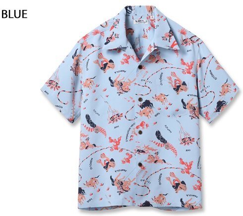 レーヨンアロハシャツ「PANIOLA TOWN」◆SUN SURF ブルー XLサイズ SS39420 サンサーフ ハワイアン 日本製 東洋エンタープライズ拍卖
