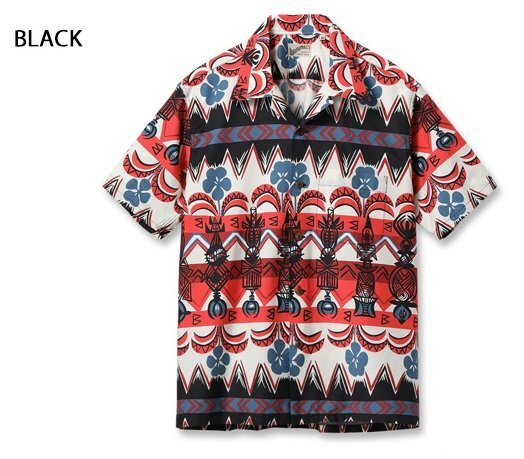 コットンブロードアロハシャツ「TROPICAL WOODCUT」◆SUN SURF ブラック XXLサイズ SS39504 サンサーフ ハワイアン 東洋エンタープライズ拍卖