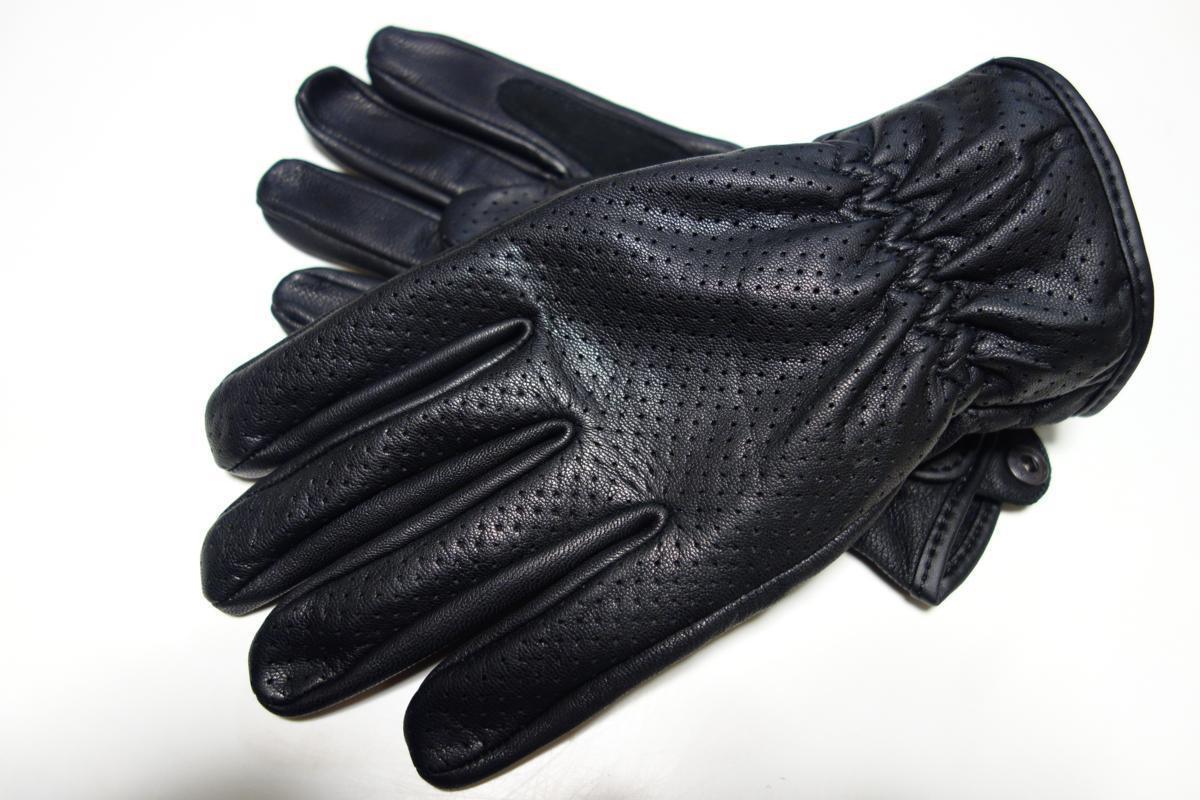 送料無料■MOTOFIELD レザーメッシュグローブ 3Lサイズ ブラック 新品 本革パンチングレザーグローブ MFG-254P拍卖