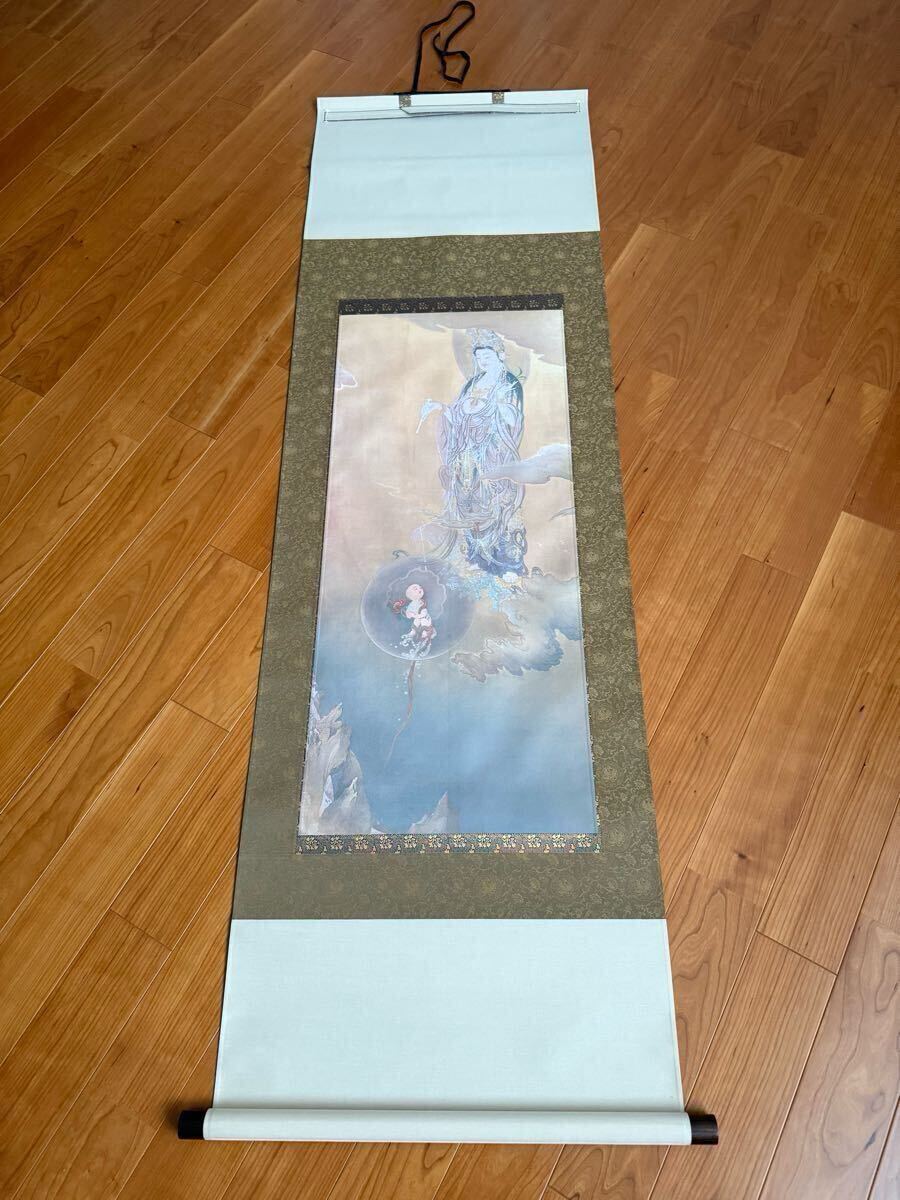 未使用 小学館 愛蔵版 狩野芳崖 悲母観音 軸装  掛軸  掛け軸 複製品 東京藝術大学大学美術館 公認 監修拍卖