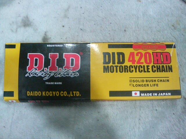 モンキー、ゴリラ、DID Racing Chain 420HD 120リンク ゴールドチェーンです。新品未使用です。クリップ式 MADE IN JAPAN拍卖