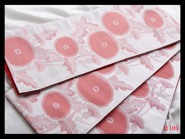 【は105】厳選逸品 半幅帯 小袋帯浴衣帯 花柄 ◇検◇着物簪袋帯名古屋帯和装小物帯締め拍卖