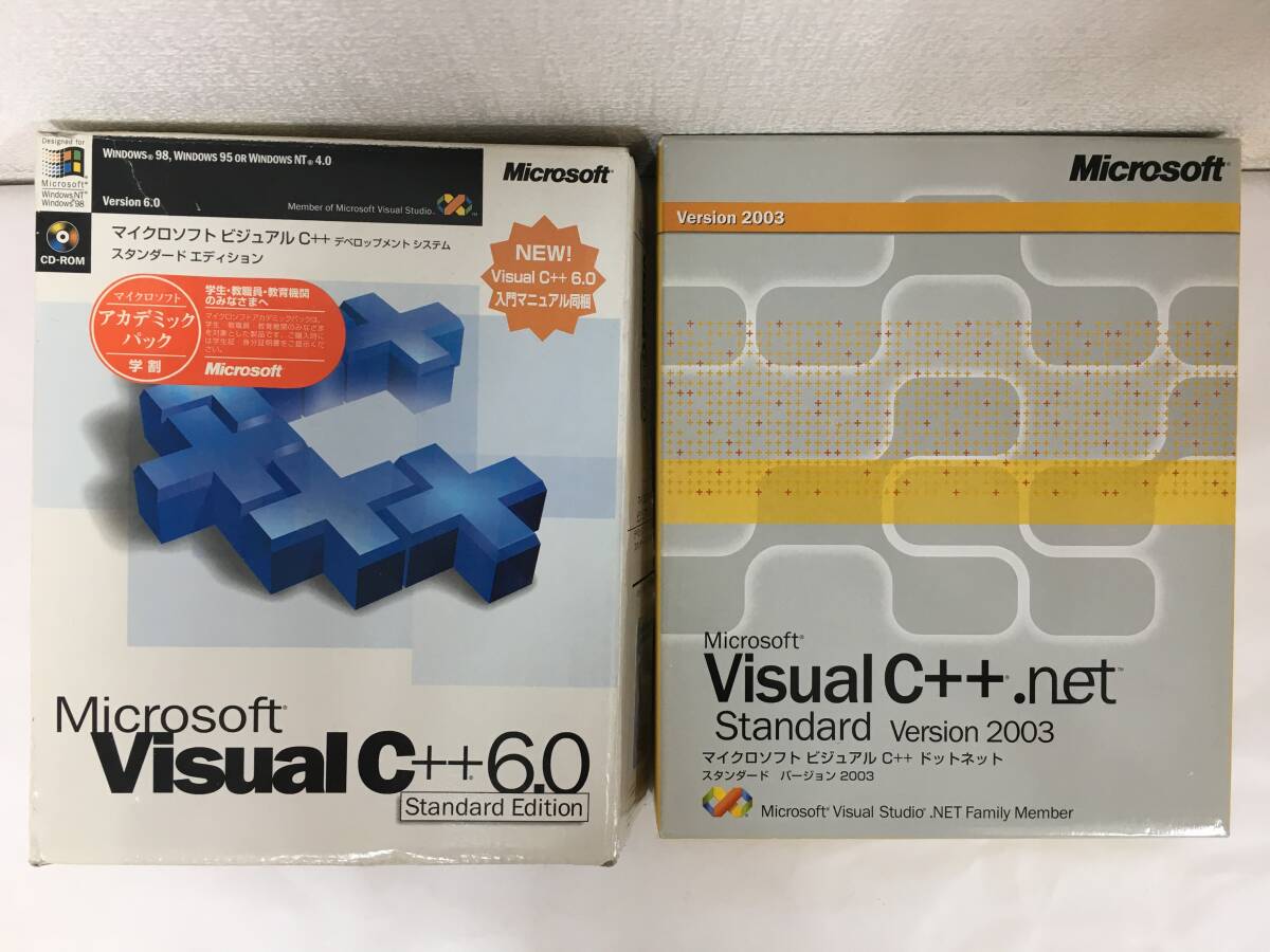 ★☆G843 Windows Microsoft Visual C++ 6.0 スタンダード エディション + .net standard Version 2003 ドットネット 2本セット☆★拍卖