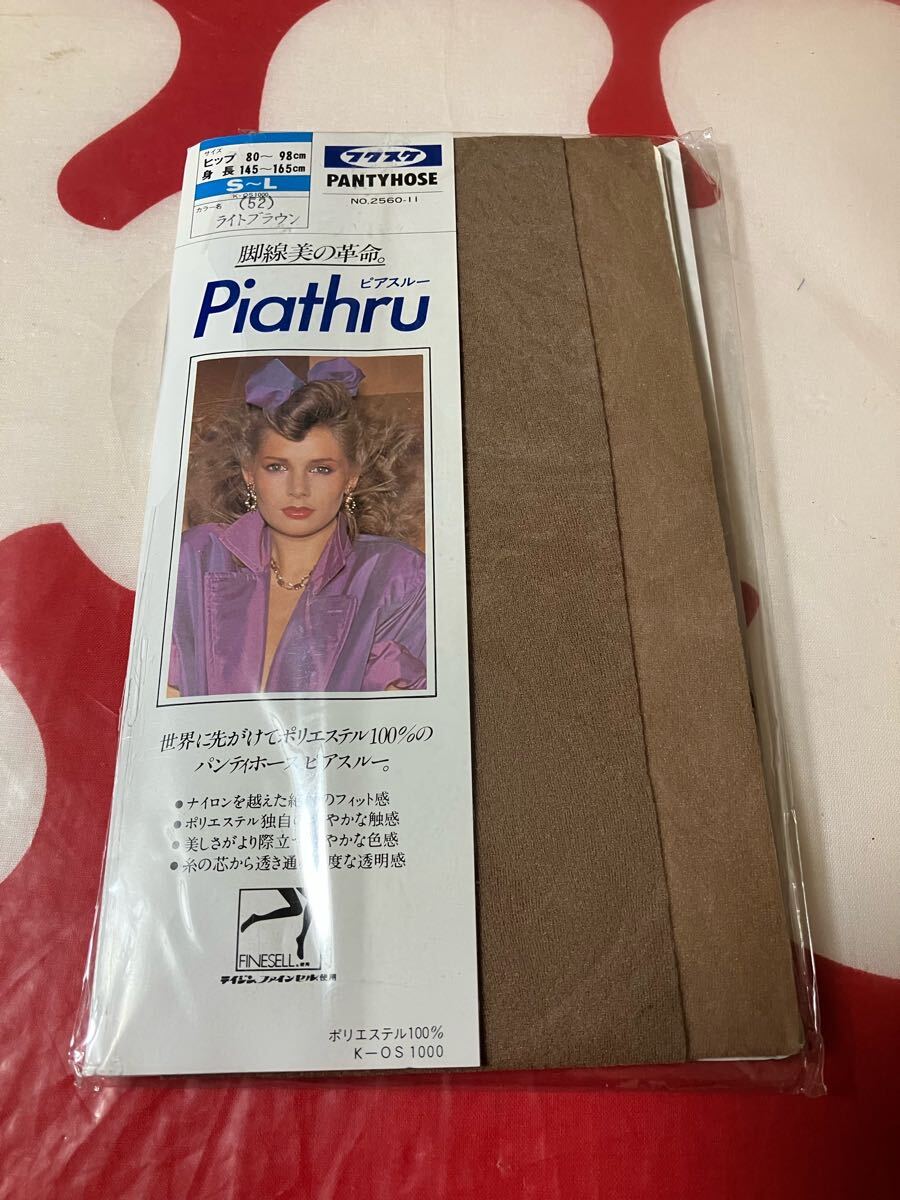 袋破れ フクスケ panty hose piathru ライトブラウン パンティホース 脚線美 透明感 ピアスルー pantystocking パンスト 福助 ストッキング拍卖