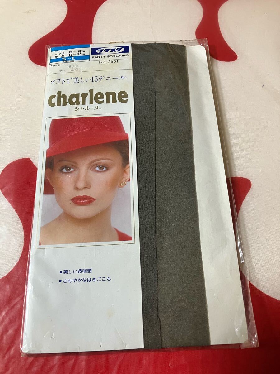 袋破れ フクスケ panty stocking charlene チャームグレー シャルーヌ 美しい透明感 パンティストッキング 福助 15デニール パンスト拍卖