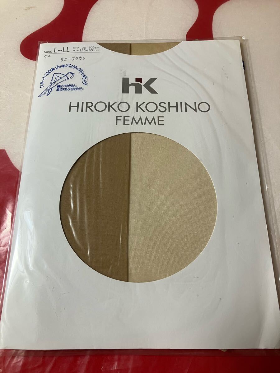 HK hiroko koshino femme L-LL サポート ゾッキ パンティストッキング サニーブラウン ヒロココシノ パンスト panty stocking レヴアル拍卖