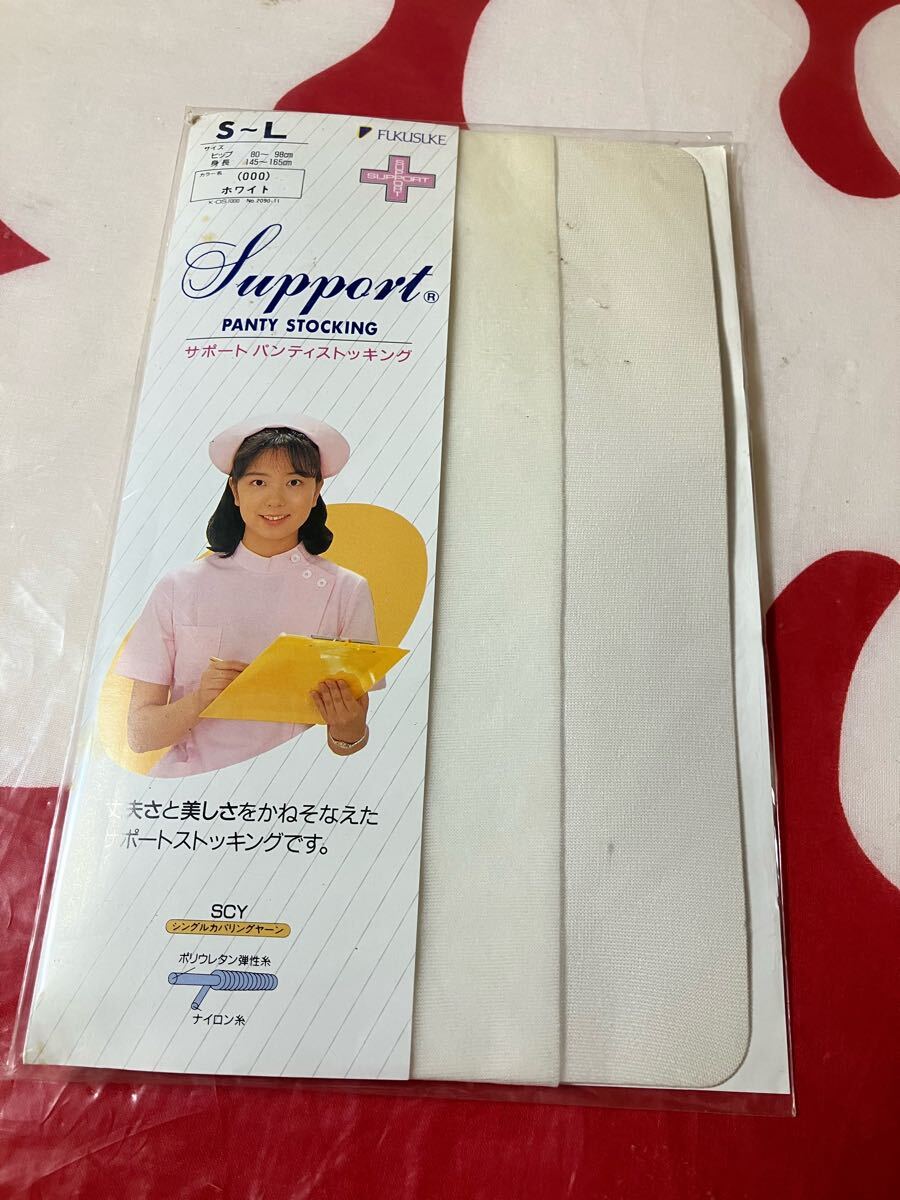 fukusuke support panty stocking ホワイト 福助 サポート パンティストッキング scy 白 ナース 看護婦 made in japan パンスト white拍卖