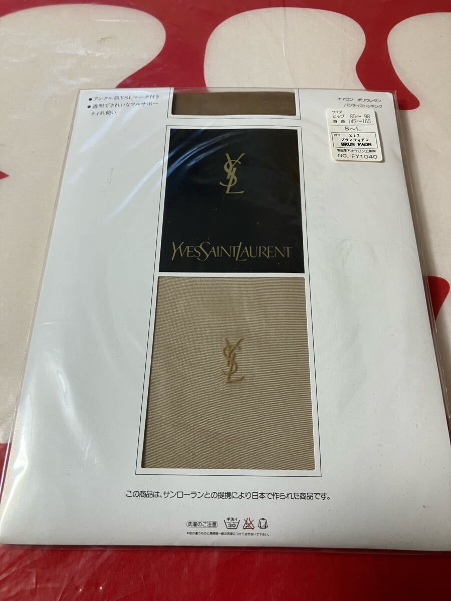 yves saint laurent yslマーク付 透明 フルサポーティ パンティストッキング ブランフォアン パンスト panty stocking サンローラン拍卖