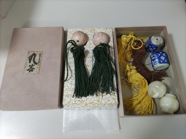 風鎮 まとめ ふうちん 九谷焼 天然石 高級 美石 石材 掛軸 飾り 掛軸拍卖