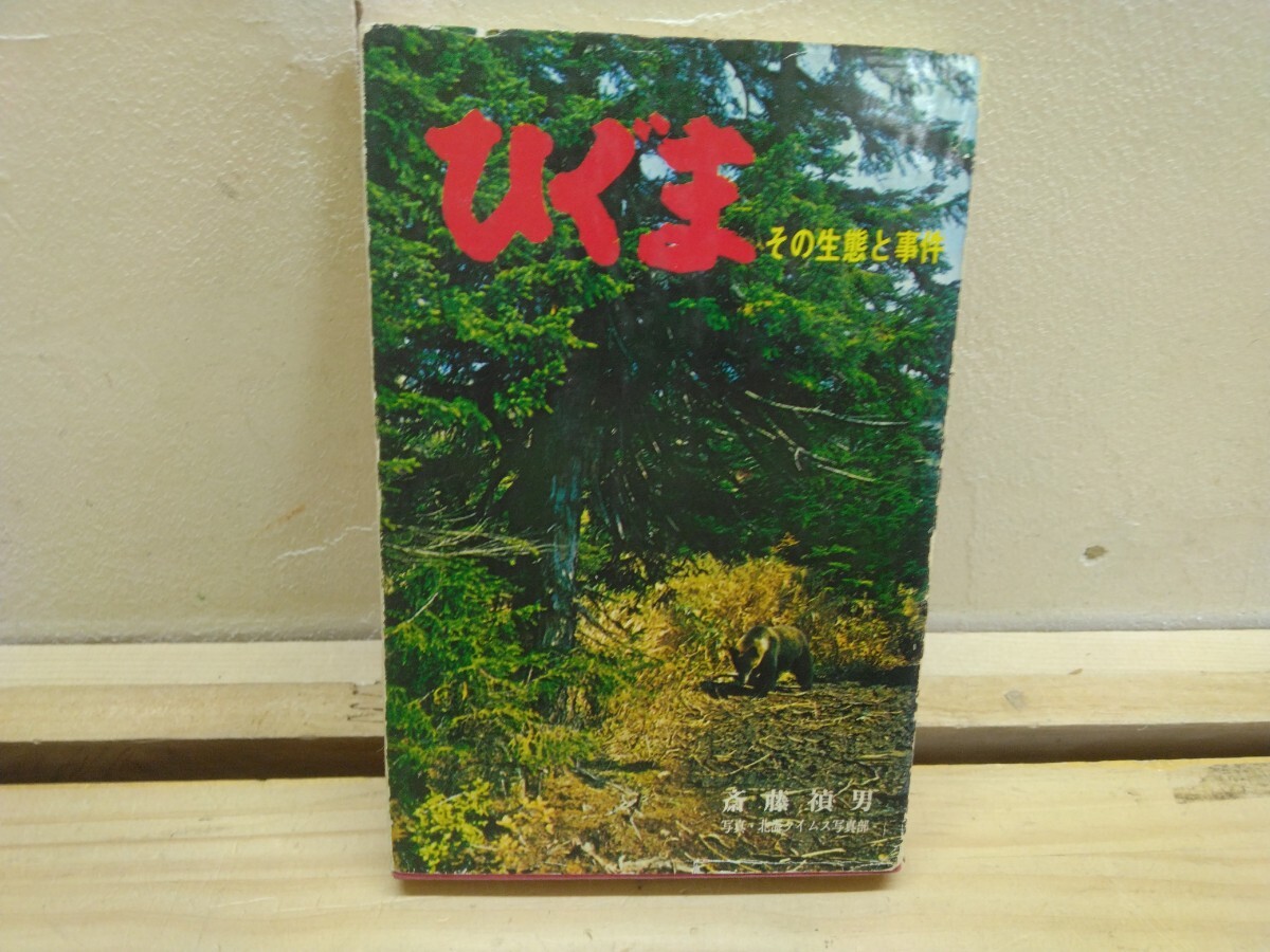 T42◆『ひぐま その生態と事件 / 斎藤禎男 北苑社 1971年初版本』冬ごもり 知能 繁殖係数 アイヌ犬 人間VSひぐま 惨劇の記録 250604拍卖